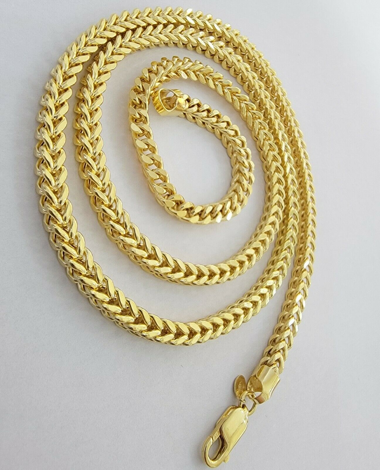 10K Gold Franco Link Chain 26" Necklace 5mm Thick, REAL 10kt Men's STRONG Chain