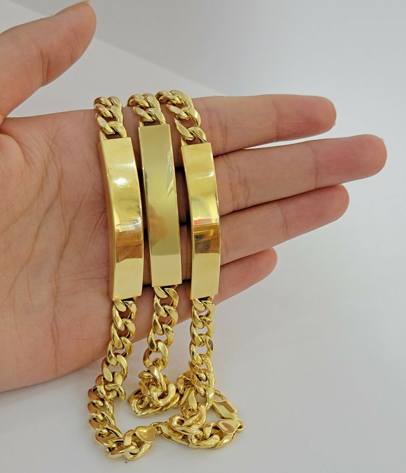 Real 10k Gold Bracelet Miami Cuban link 9