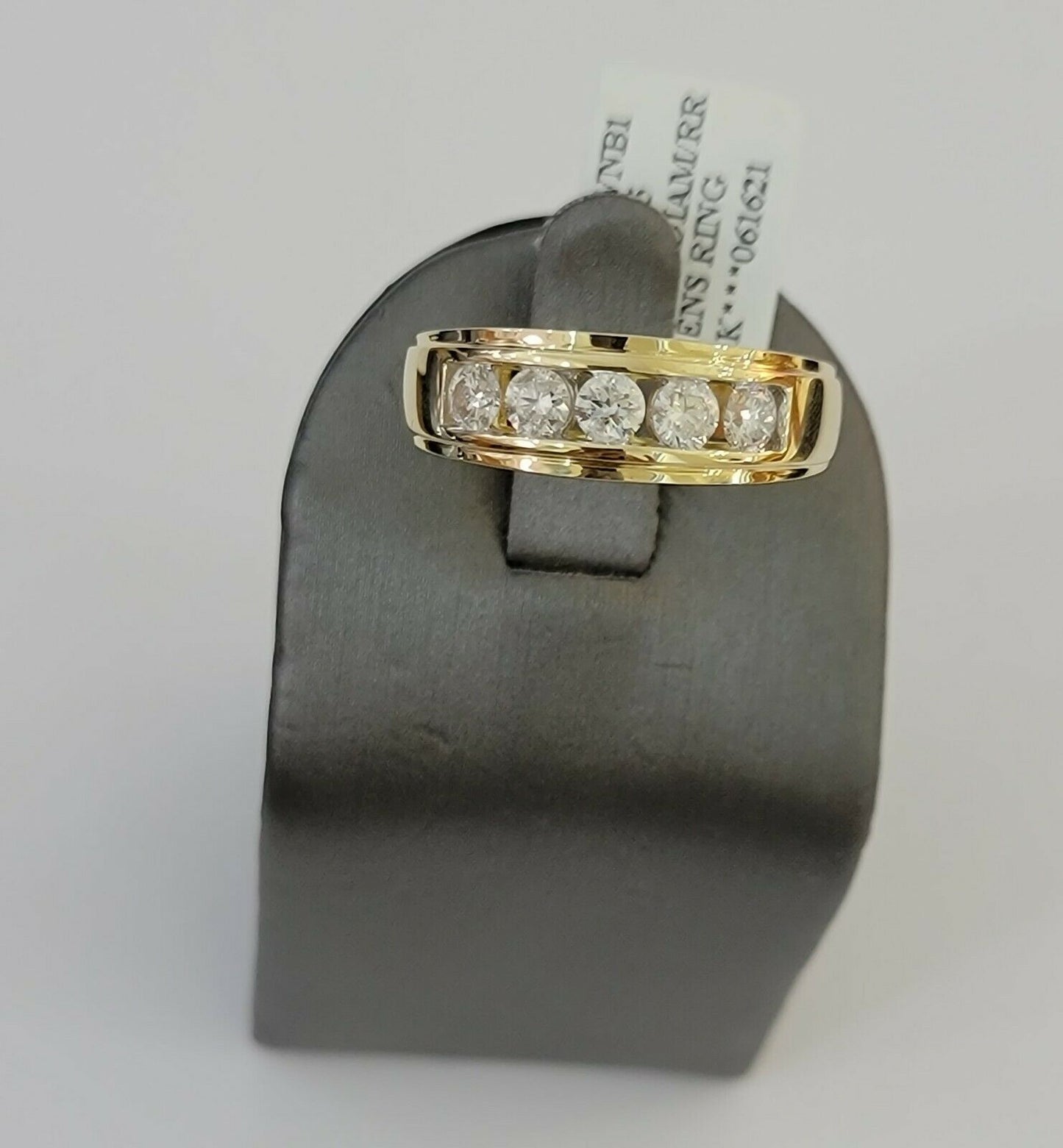 Men's Diamond Wedding Band 1 CT Round 14K Yellow Gold Brilliant Solitaire Diam