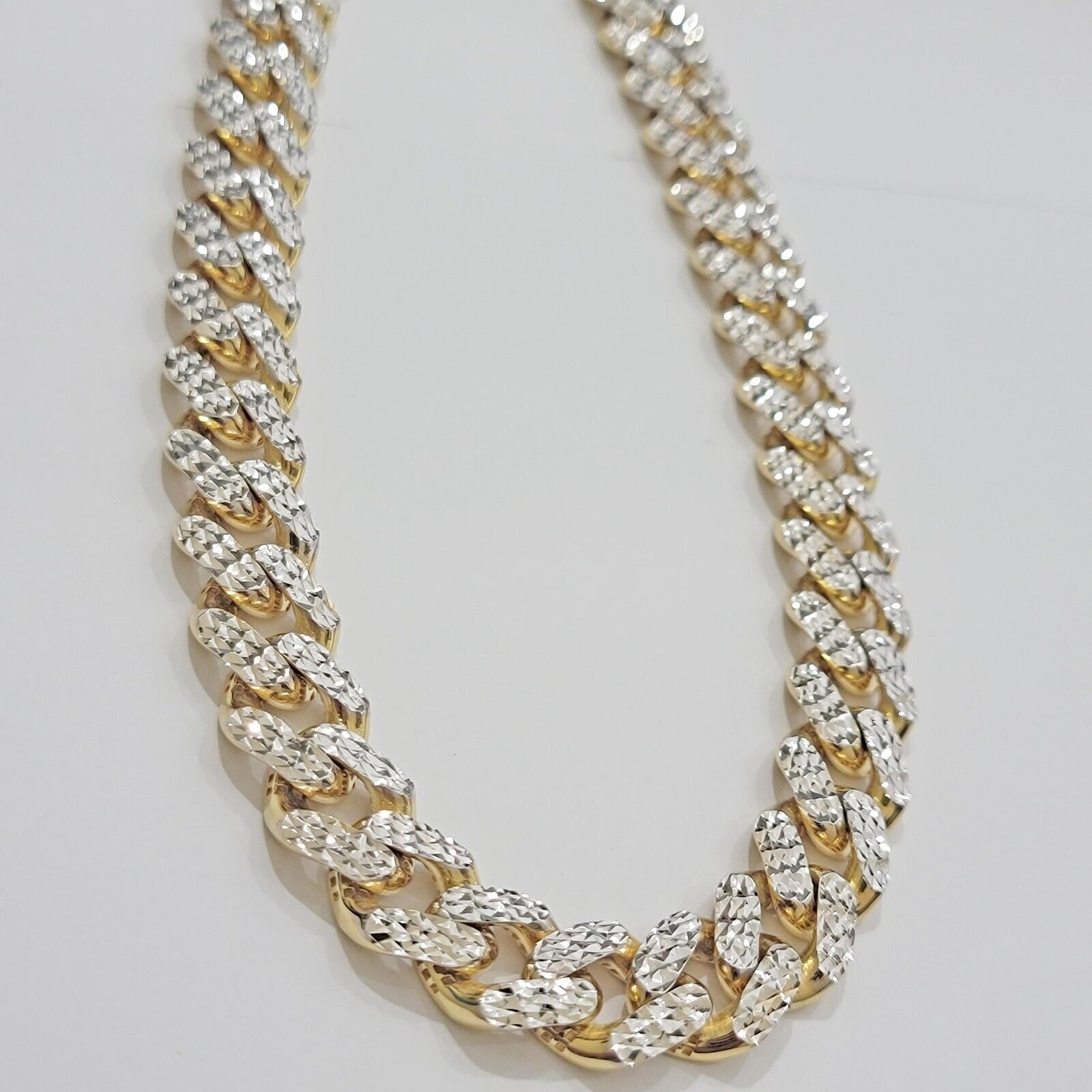 Real 10k Gold Chain Royal Miami Cuban Link Necklace 13mm 24