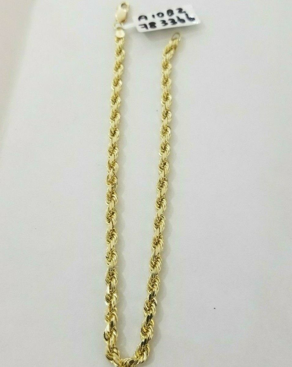 REAL Gold Rope Bracelet 4mm 7