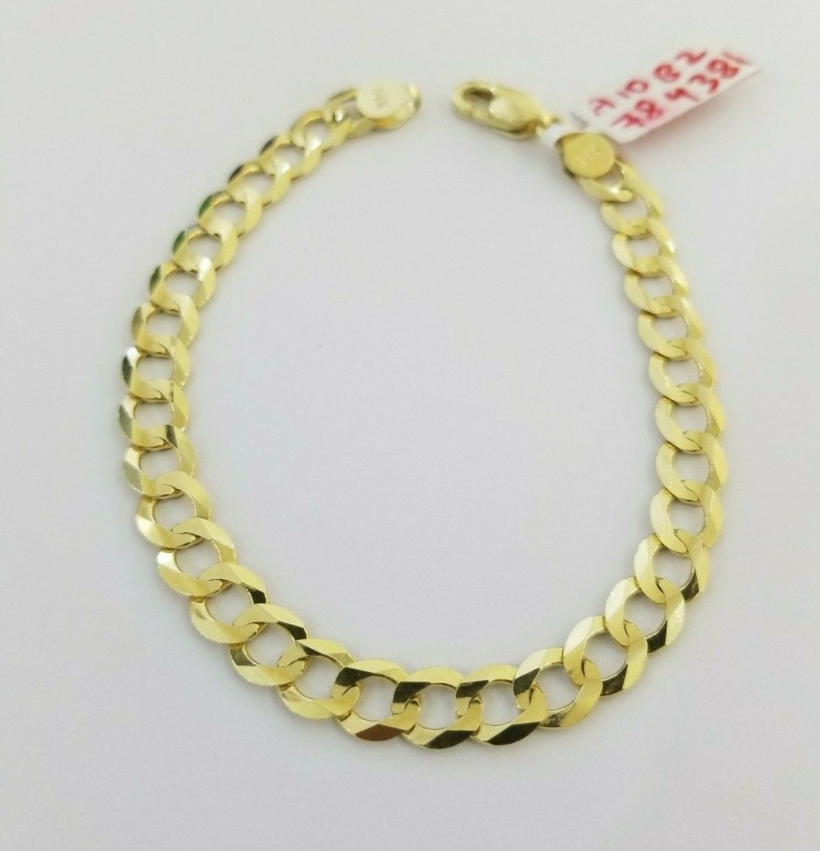 REAL 14k Gold Cuban link Bracelet 7