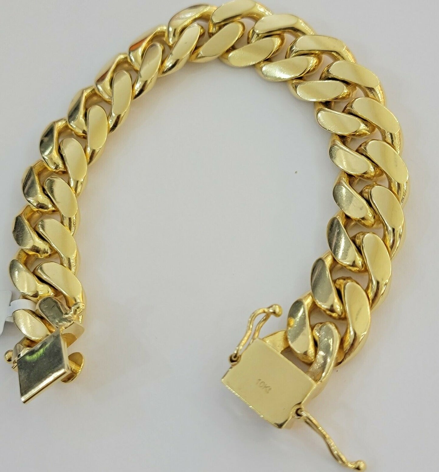 Solid 10k Gold Mens Bracelet Miami Cuban Link 8" 16mm10kt yellow gold THICK,REAL