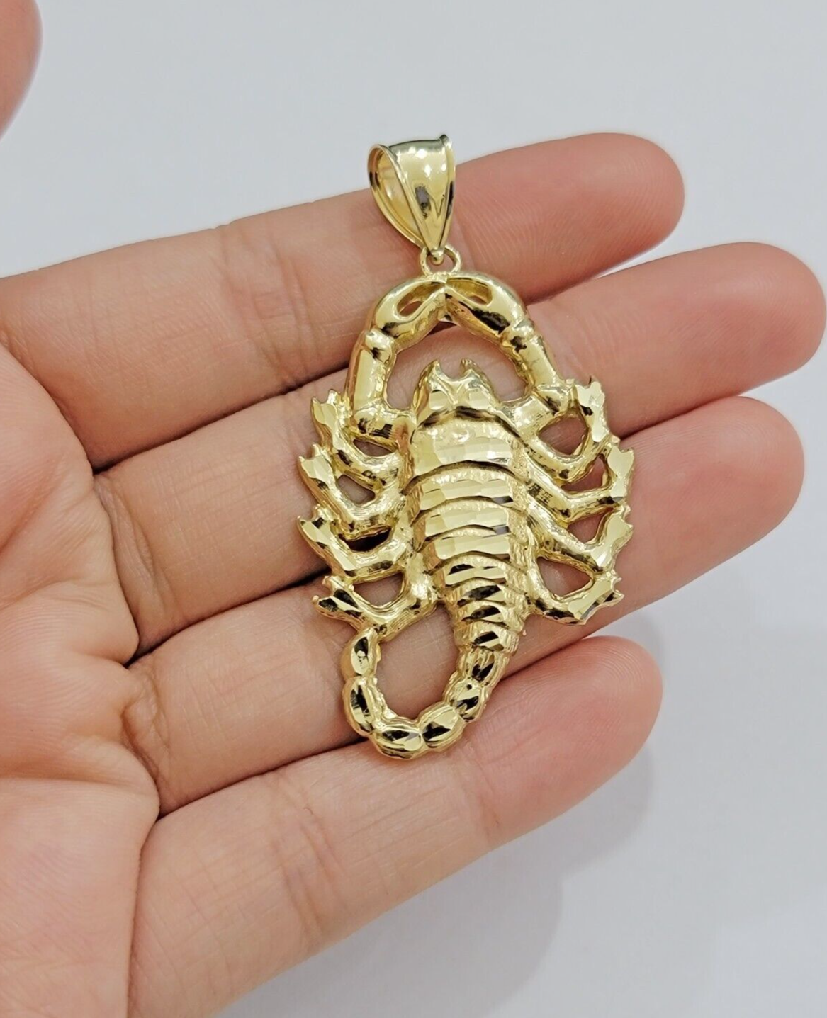 10k Scorpio Charm Pendant Men's Real 10kt Yellow Gold For Chain & Necklace SALE