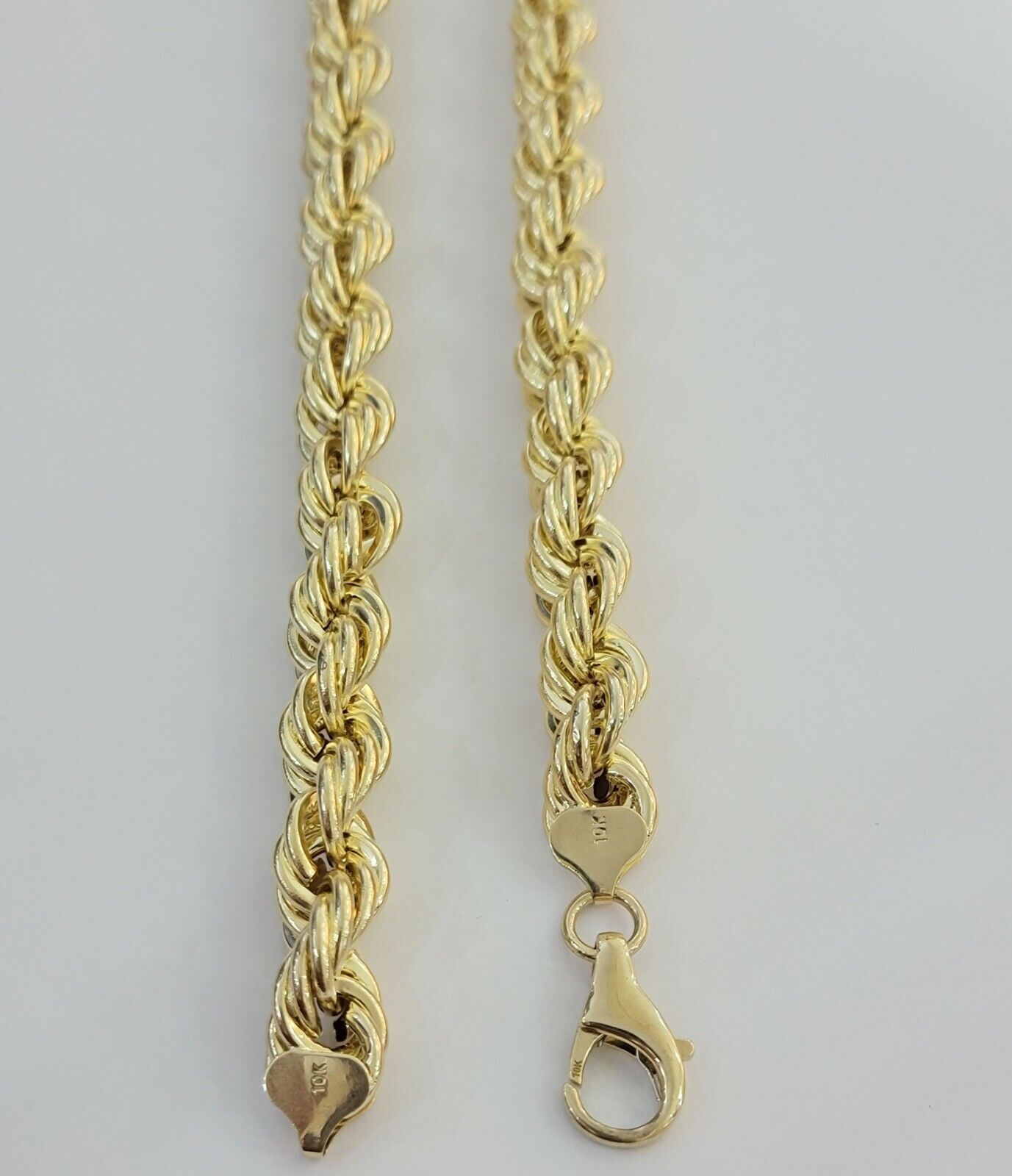 REAL 10k Gold Rope Chain Mens Necklace 12mm 24 Inch 10kt Yellow Gold , Thick