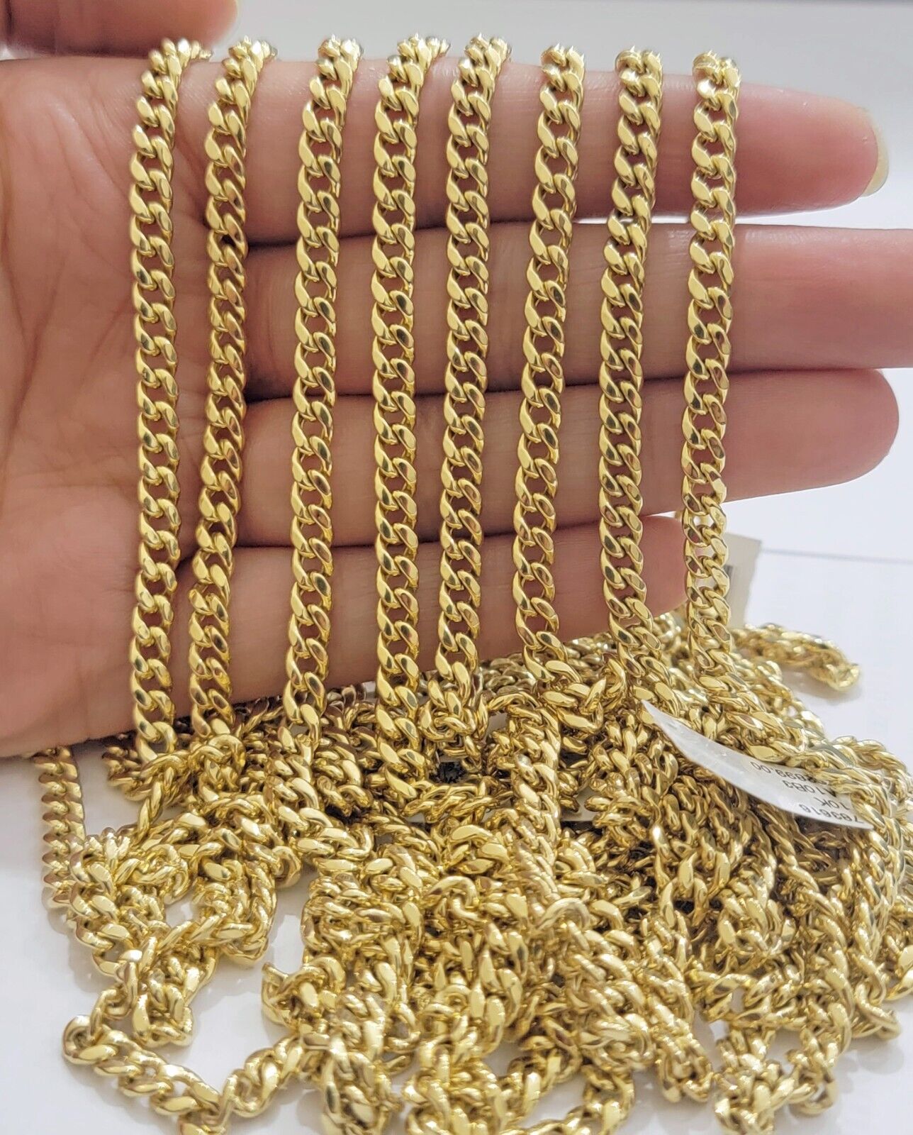 Real 10k Gold Miami Cuban Link chain Necklace 5mm 16"-28" 10kt Yellow Men Women