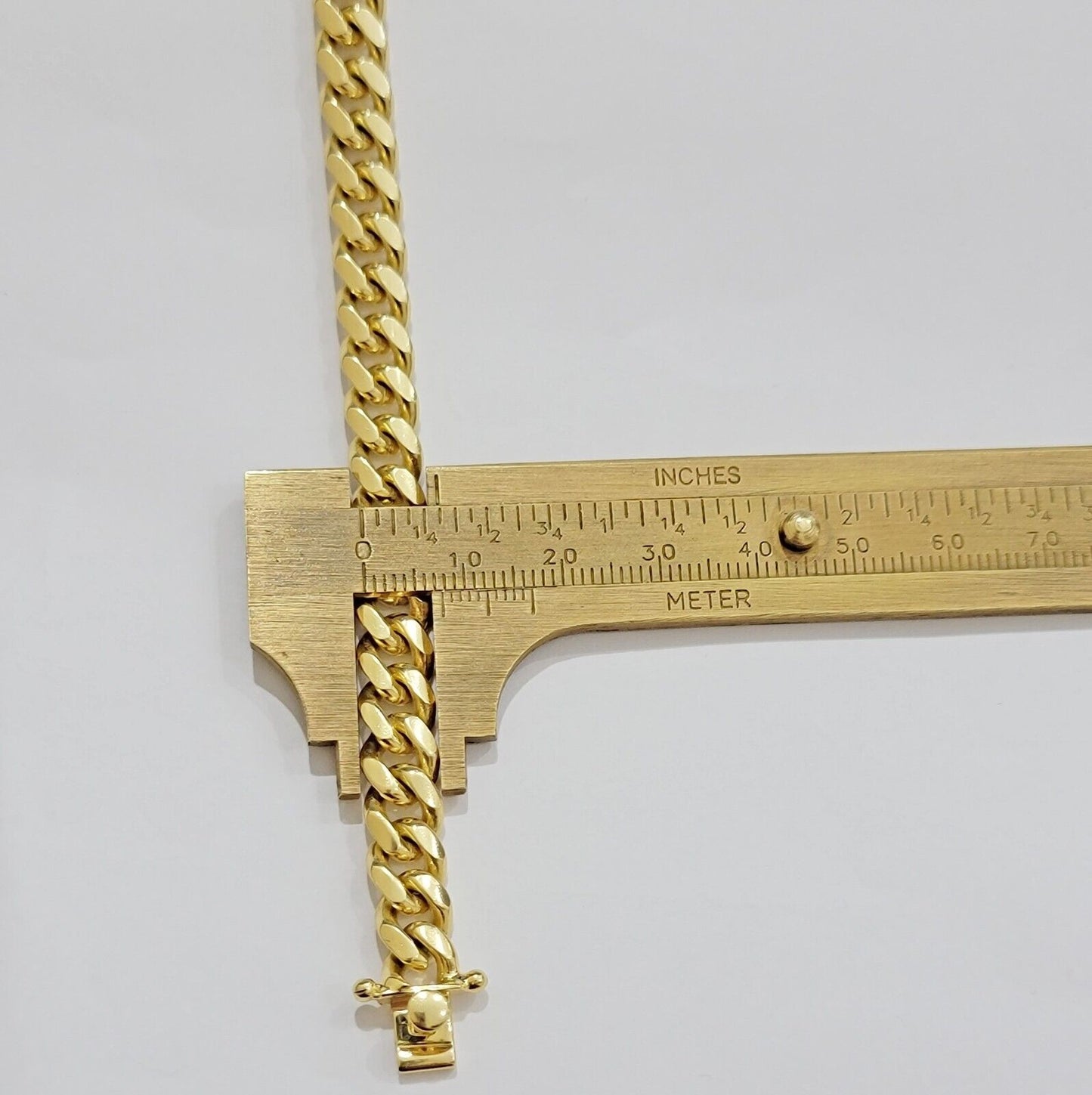 Solid 10k Gold Cuban Link Bracelet 8mm 7" Miami Cuben REAL 10kt Yellow Gold Mens