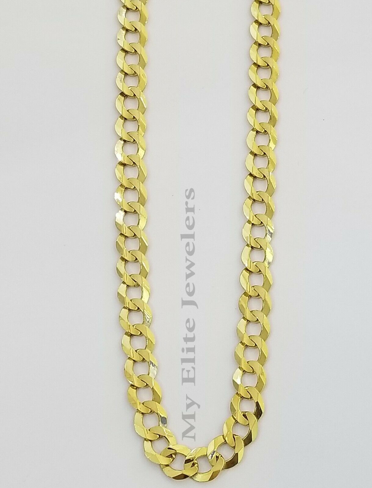 Solid Real 14k Yellow Gold Cuban Link Chain 9mm 20