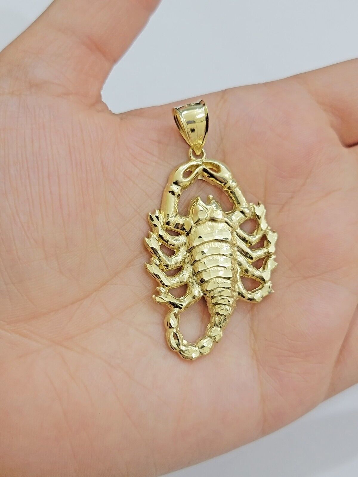 10k Scorpio Charm Pendant Men's Real 10kt Yellow Gold For Chain & Necklace SALE