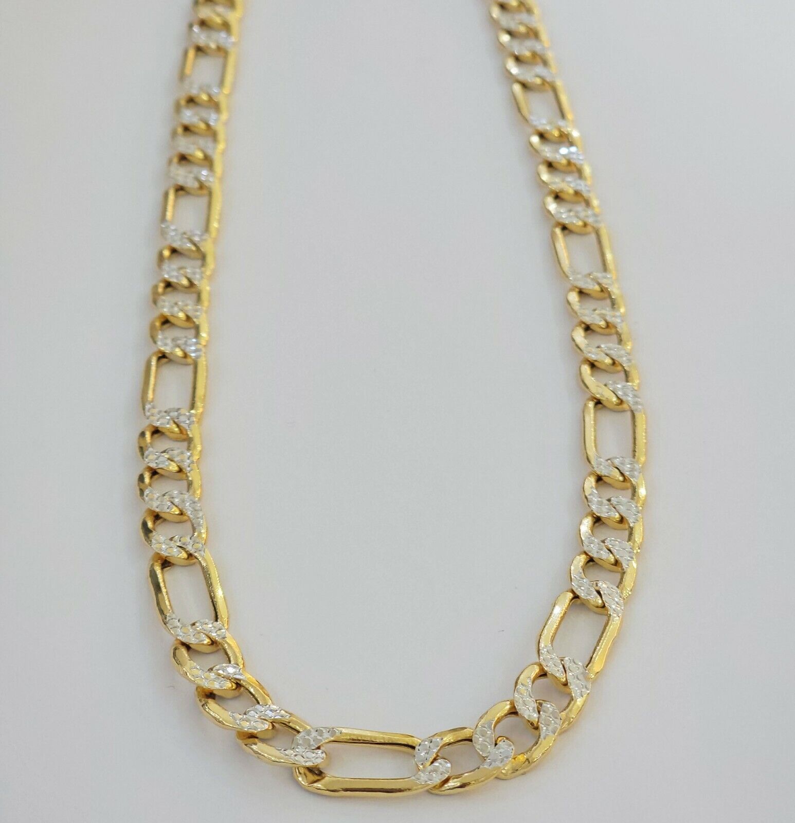 Real 10k Gold Figaro Chain Necklace 20