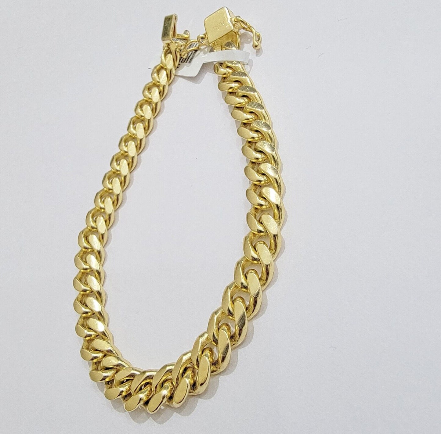 Solid 10k Gold Cuban Link Bracelet 8mm 8" Miami Cuben REAL 10kt Yellow Gold Mens