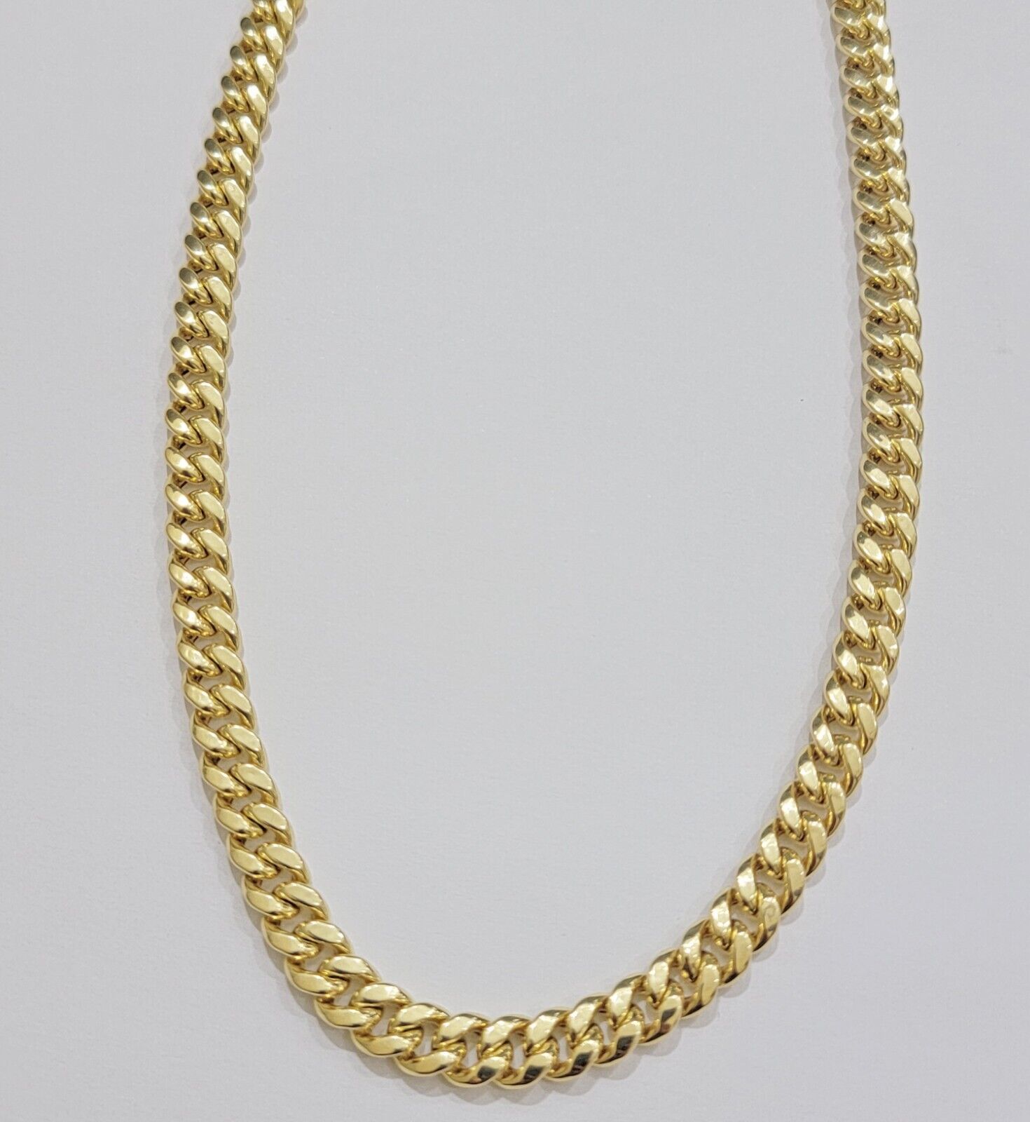 Miami Cuban Link Chain 28 Inch Necklace REAL 10k Yellow Gold 8mm Mens Women 10KT
