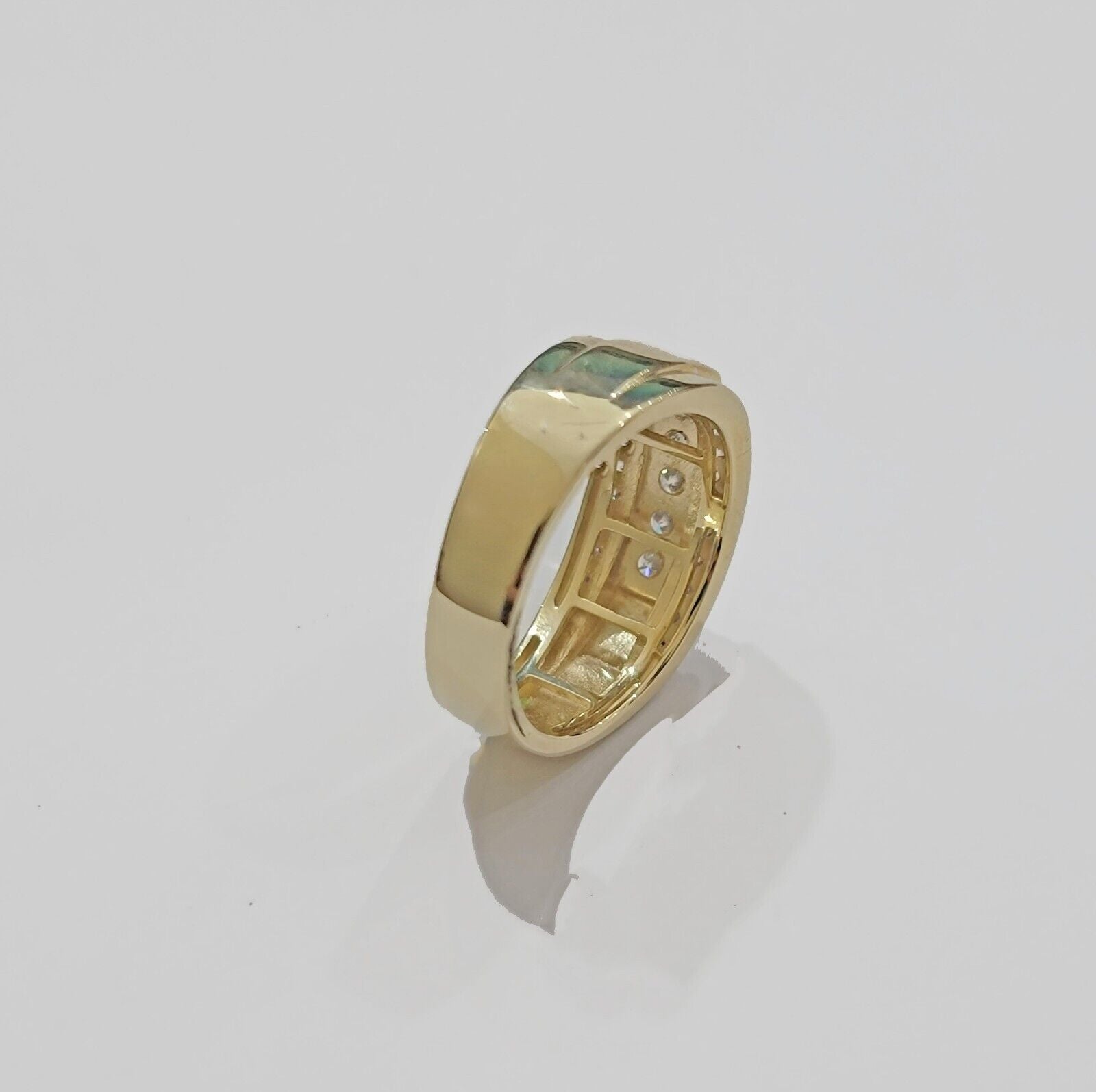 Real 10k 1CT Diamond Ring Men Band Natural Diamonds and Genuine 10kt Yellow Gold