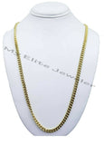 Real 10K Yellow Gold Cuban link Chain 15 Inch 4.5mm Women Short Necklace Lobster