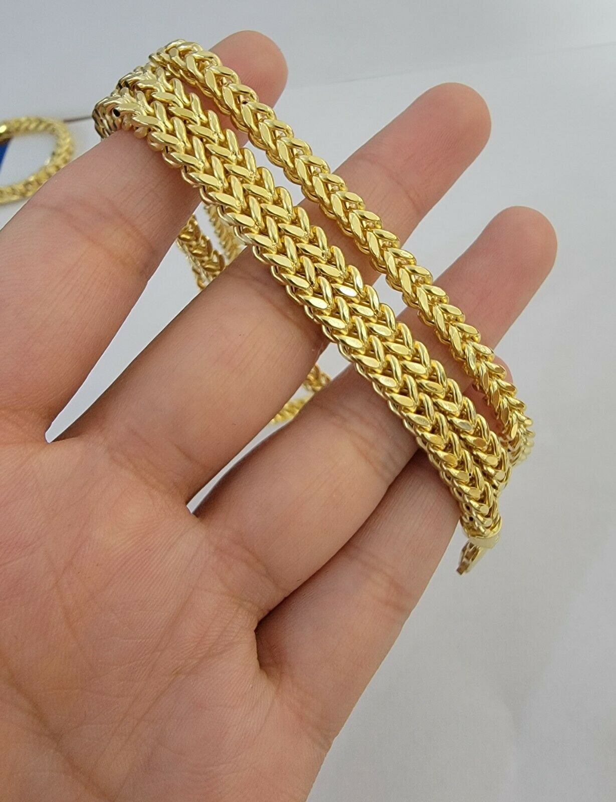 10K Gold Franco Link Chain 26" Necklace 5mm Thick, REAL 10kt Men's STRONG Chain