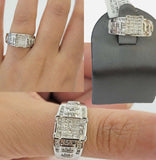 14k white Gold Natural Diamond Ladies Ring 1CT Diamond Real Women's Ring Band