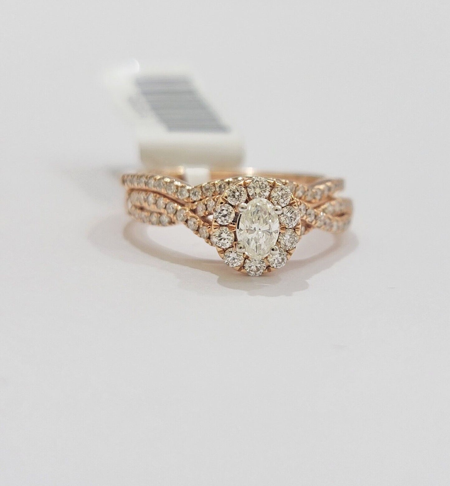 14k Rose Gold Diamond Ring Band Set Ladies Wedding Engagement Solid REAL