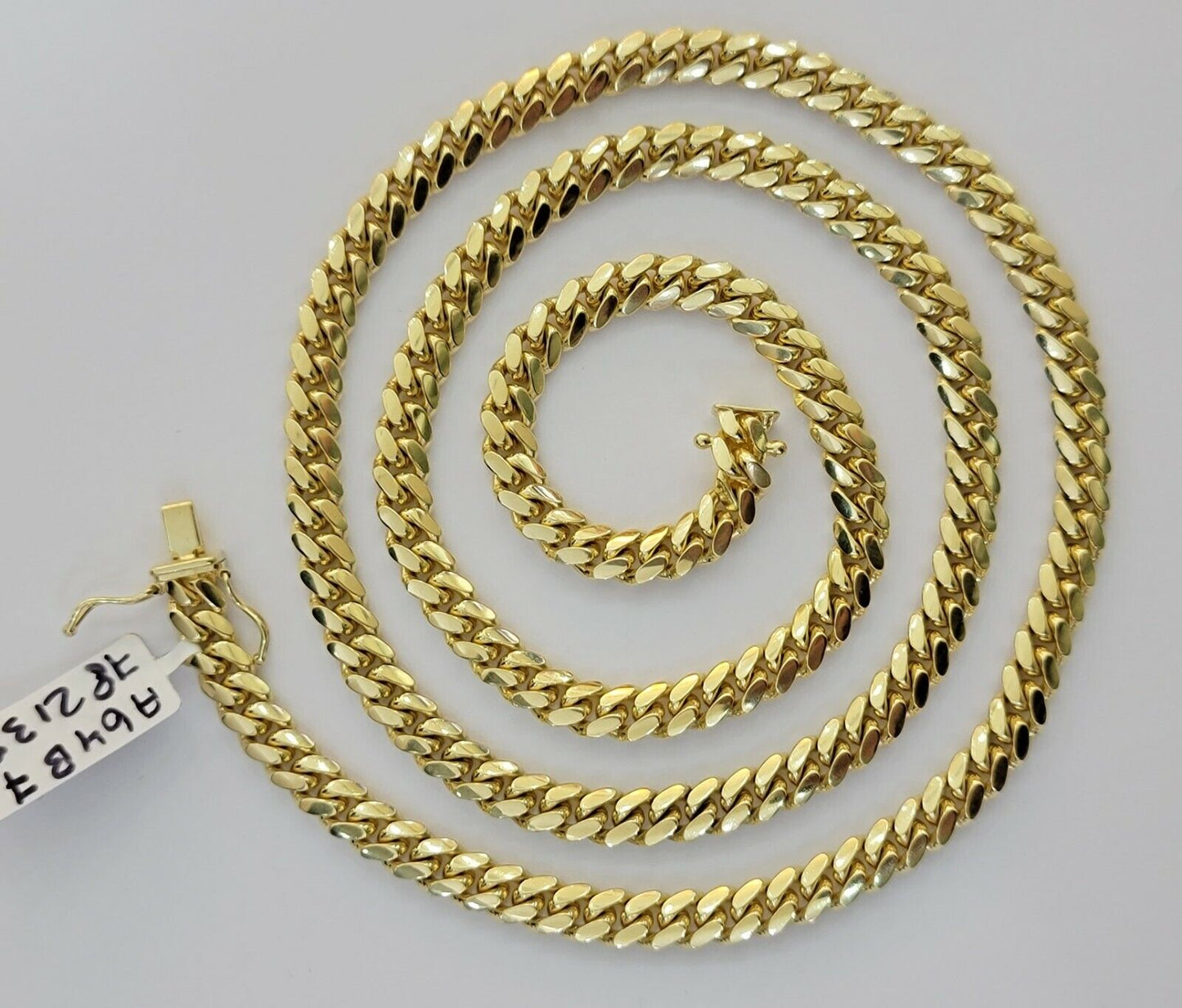 Solid 10k Gold Miami Cuban Link Chain Necklace 6mm 20" Men 10kt Yellow Gold SALE