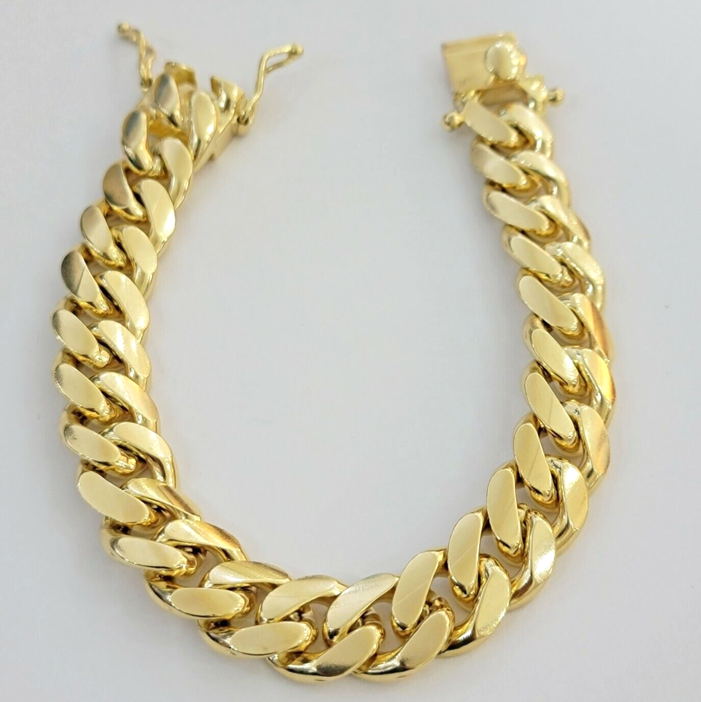 Real 10k Gold Bracelet Mens Miami Cuban Link 9 Inch 13mm Heavy SOLID 10KT , SALE