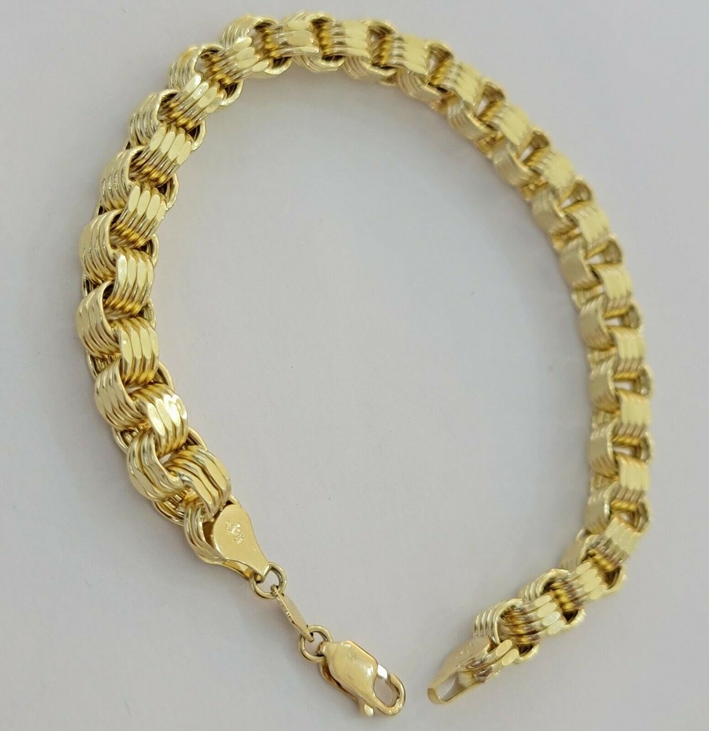 REAL 10k Gold Bracelet Byzantine Box 9" 6mm 10 kt Yellow Gold Men's Genuine 10kt