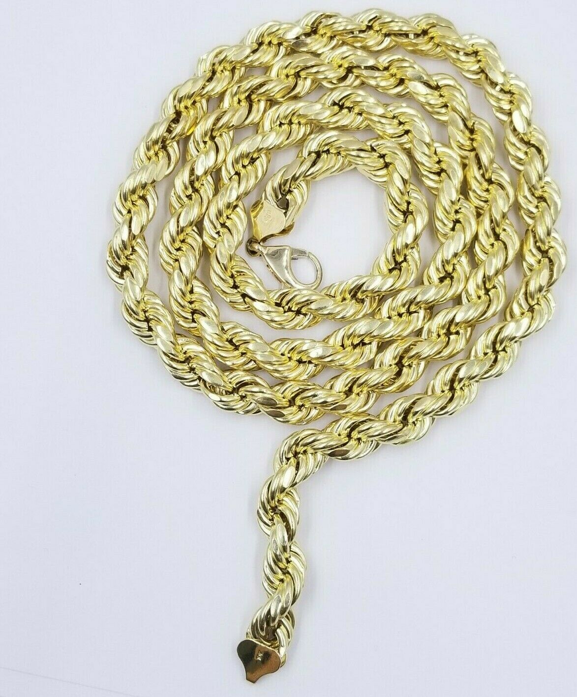 10k Yellow Gold Rope Chain Necklace 18"-30" Men Women Inch 4mm- 10mm REAL 10 KT