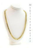 Mens REAL 10K Franco Link Chain Necklace 28 Inch 5 MM Lobster Lock Yellow Gold