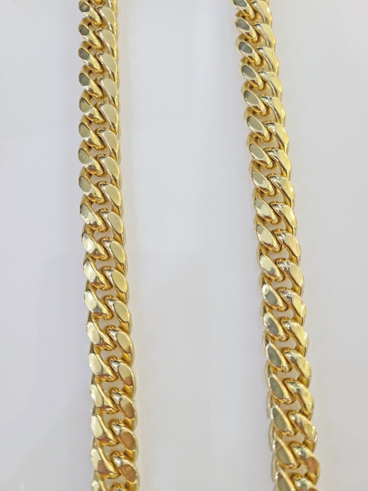 Real 10k Gold Chain 9mm 22 Inch Miami Cuban Link Necklace Strong Mens 10KT Gold