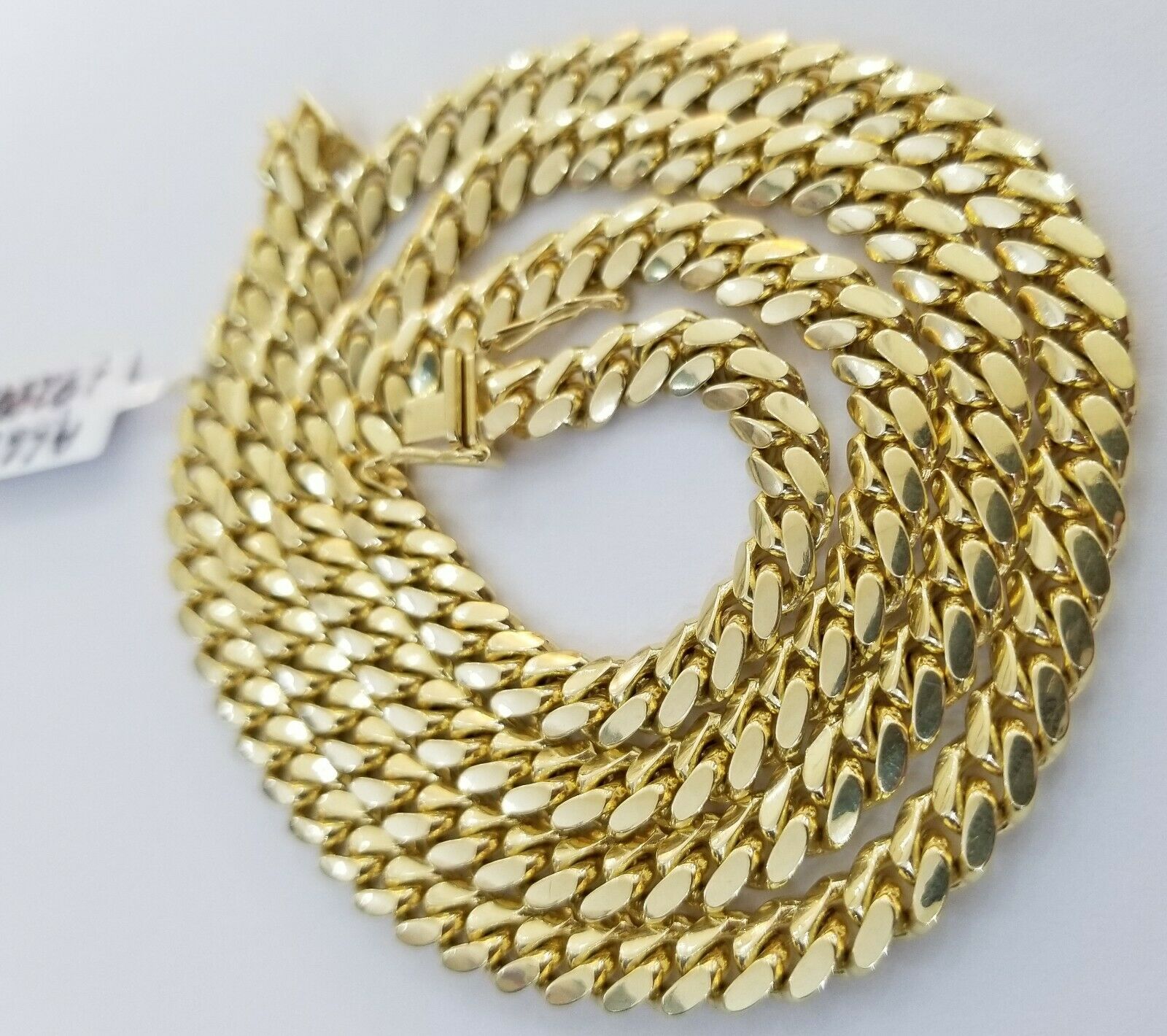 Solid 14k Gold Chain Necklace 22" Miami Cuban Link 6mm Men Women 14kt Yellow Gol