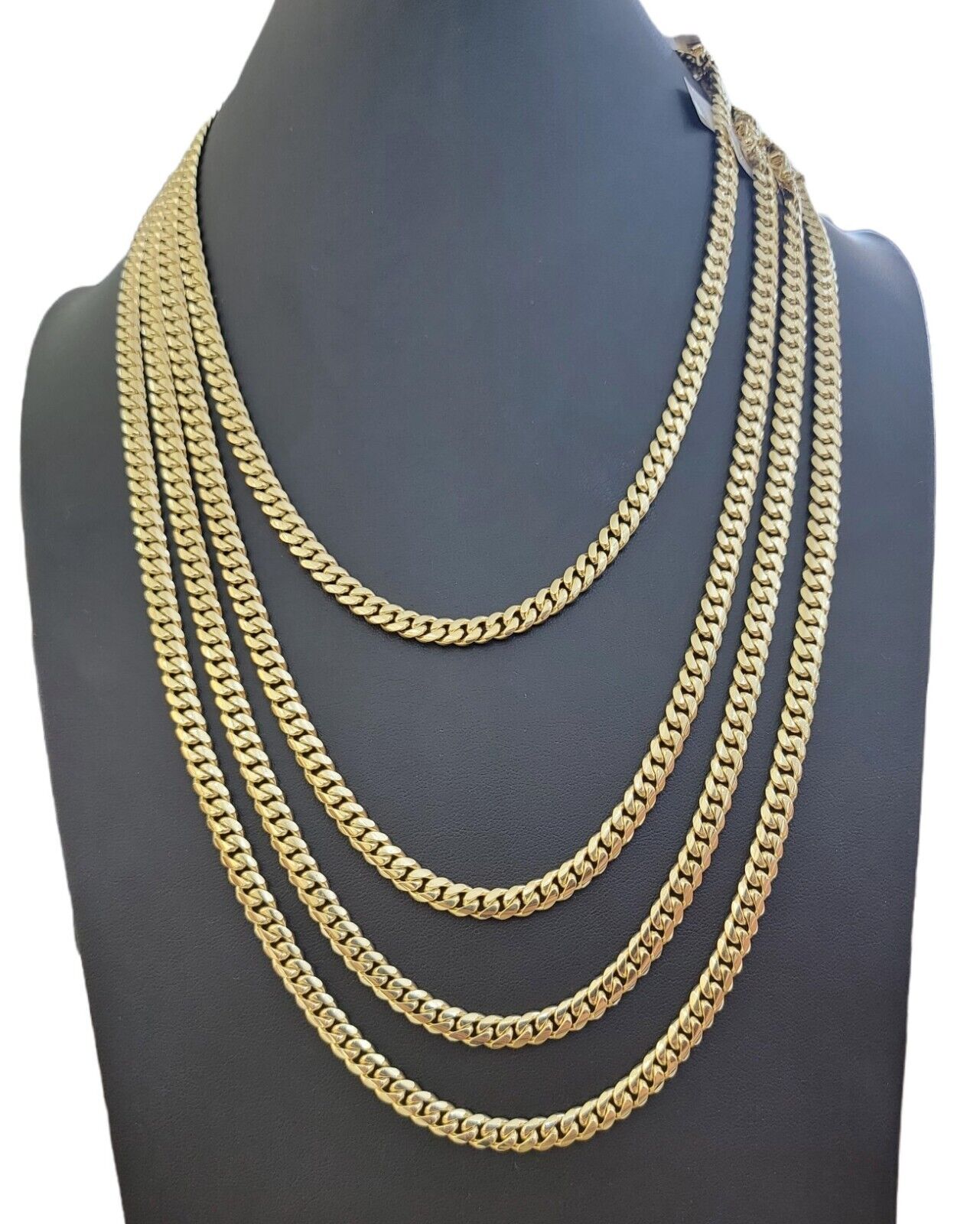 Real 14k Yellow Gold Miami Cuban Link Chain Necklace 6mm 20
