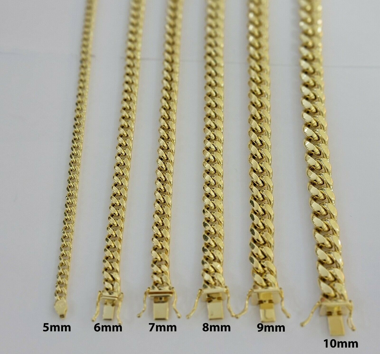 REAL Gold Mens Chain 16-30 Miami Cuban Link 6mm 7mm 8mm 9mm 10k Gold – My  Elite Jeweler