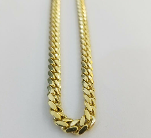 Real 14k Gold Chain Solid Necklace 26" 6mm Miami Cuban Link Solid 14kt Yellow