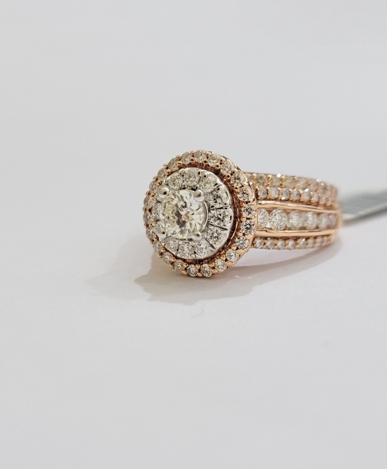 14k Rose Gold Diamond Ring & Band Set Ladies 2CTW Wedding Engagement Solid REAL