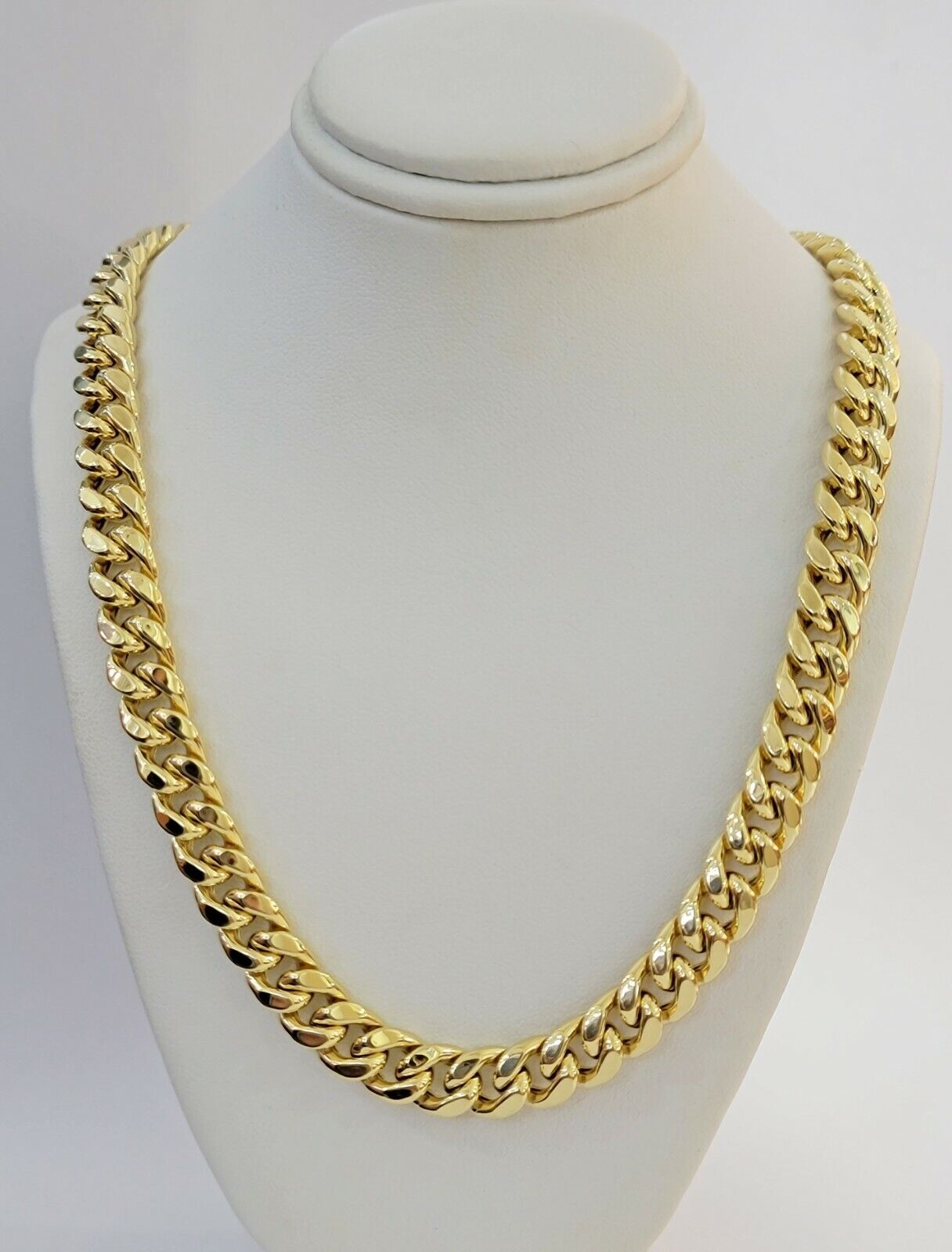 14k 11mm Mens Necklace Chain Miami Cuban Link  24