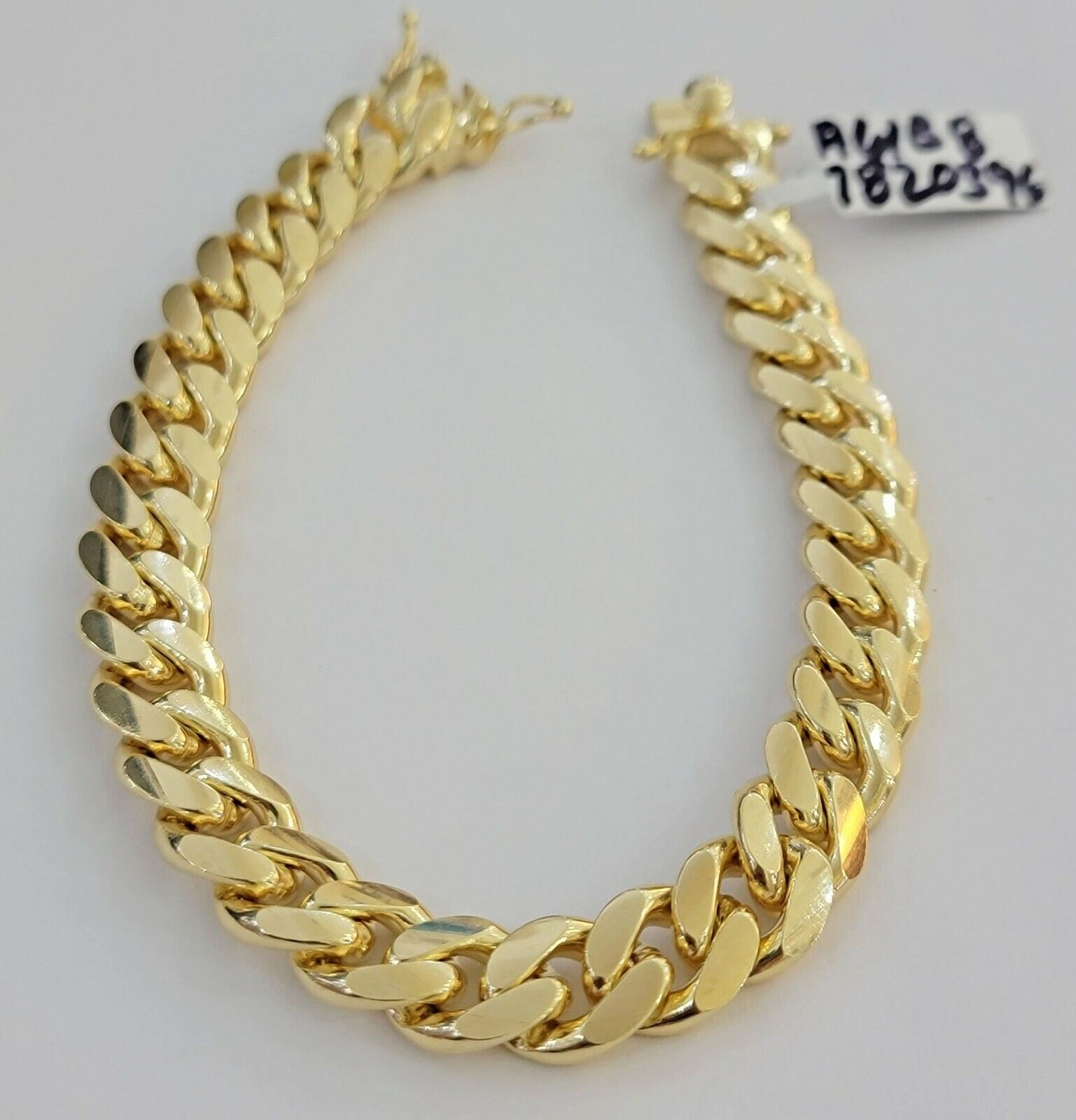 Mens 10k Gold Bracelet 9 Inch Miami Cuban Link 11mm Solid 10KT Yellow Gold REAL