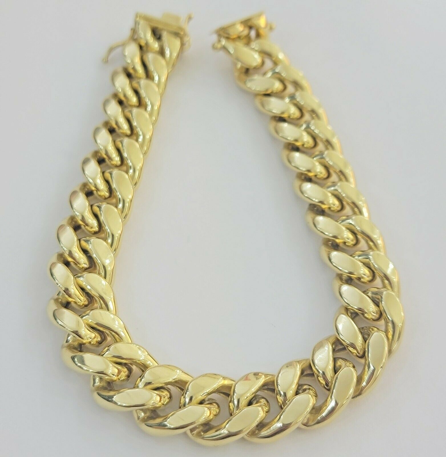 Mens REAL 10k Gold Miami Cuban Bracelet 7.5