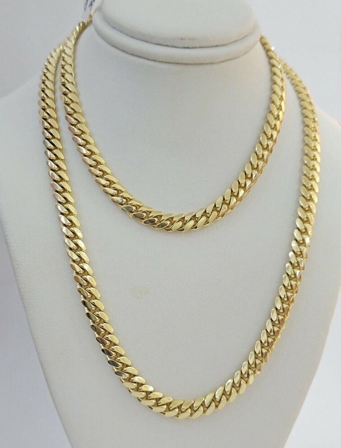 6mm Miami Cuban Link Chain Necklace 26 Inch SOLID 14k Yellow Gold REAL 14kt