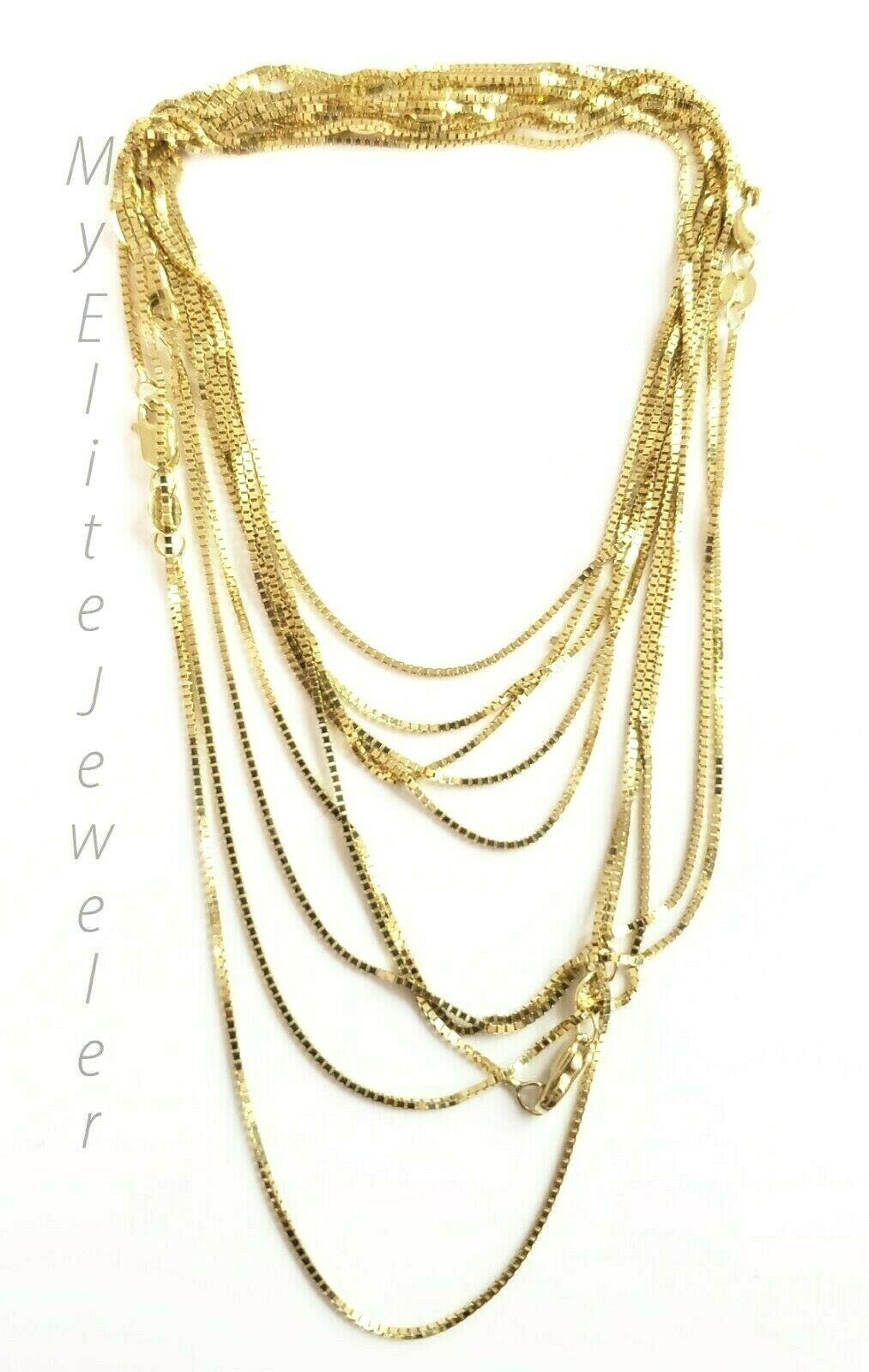 Solid 10K Yellow Gold Chain 16" 18" 20 Inch Ladies Necklace PERFECT FOR PENDANT