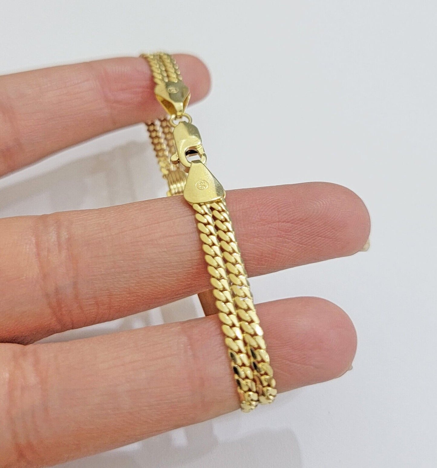 REAL 10k Gold Baby Bracelet ID Miami Cuban Link 5mm 6 Inch Kids SOLID , STRONG