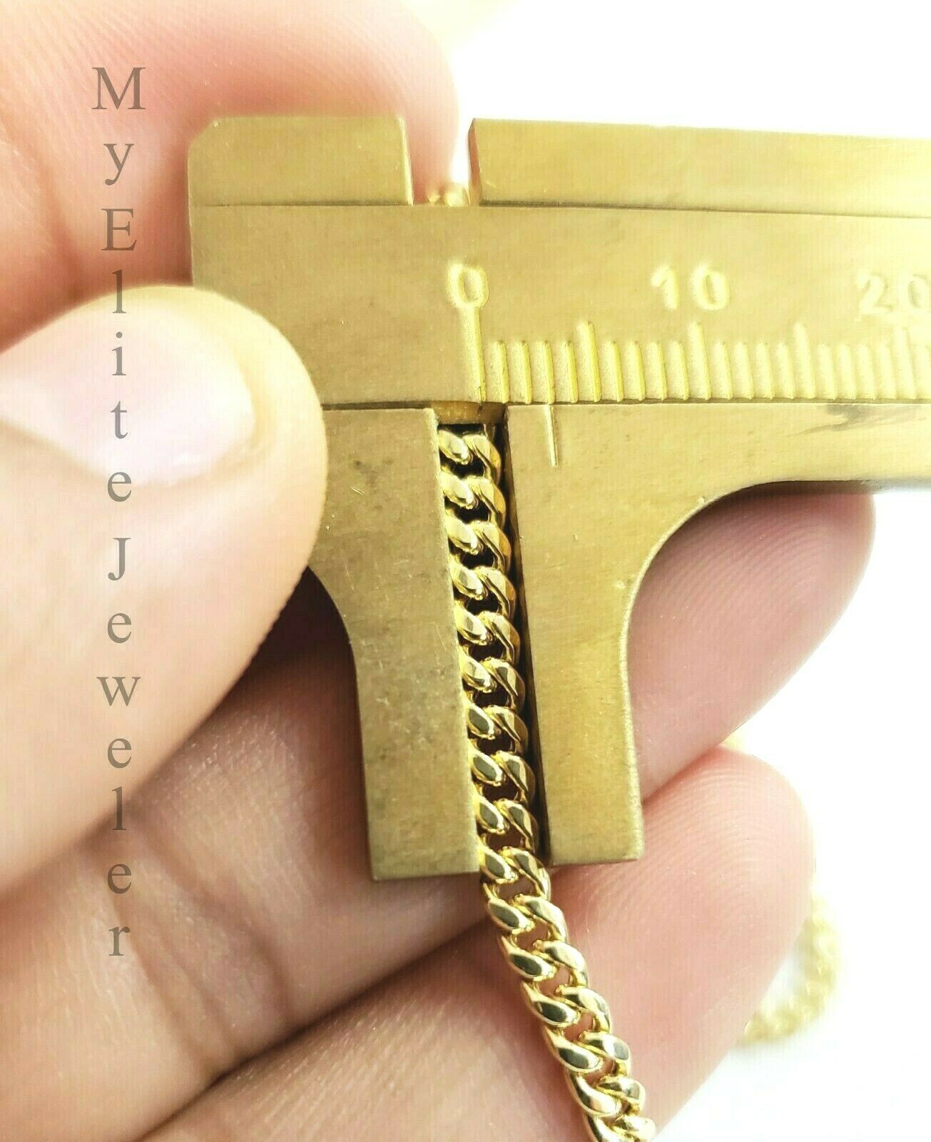 10k Gold Chain Diamond Initial E Charm Alphabet Solid 0.32 Ct Men & Ladies Real