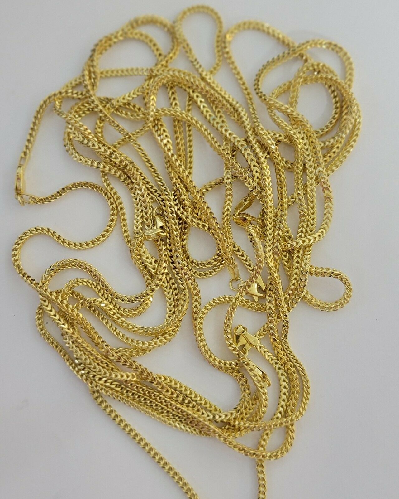 Real 10k Gold Franco chain Necklace 2.5mm 10KT Yellow Gold 16" -26" STRONG CHAIN