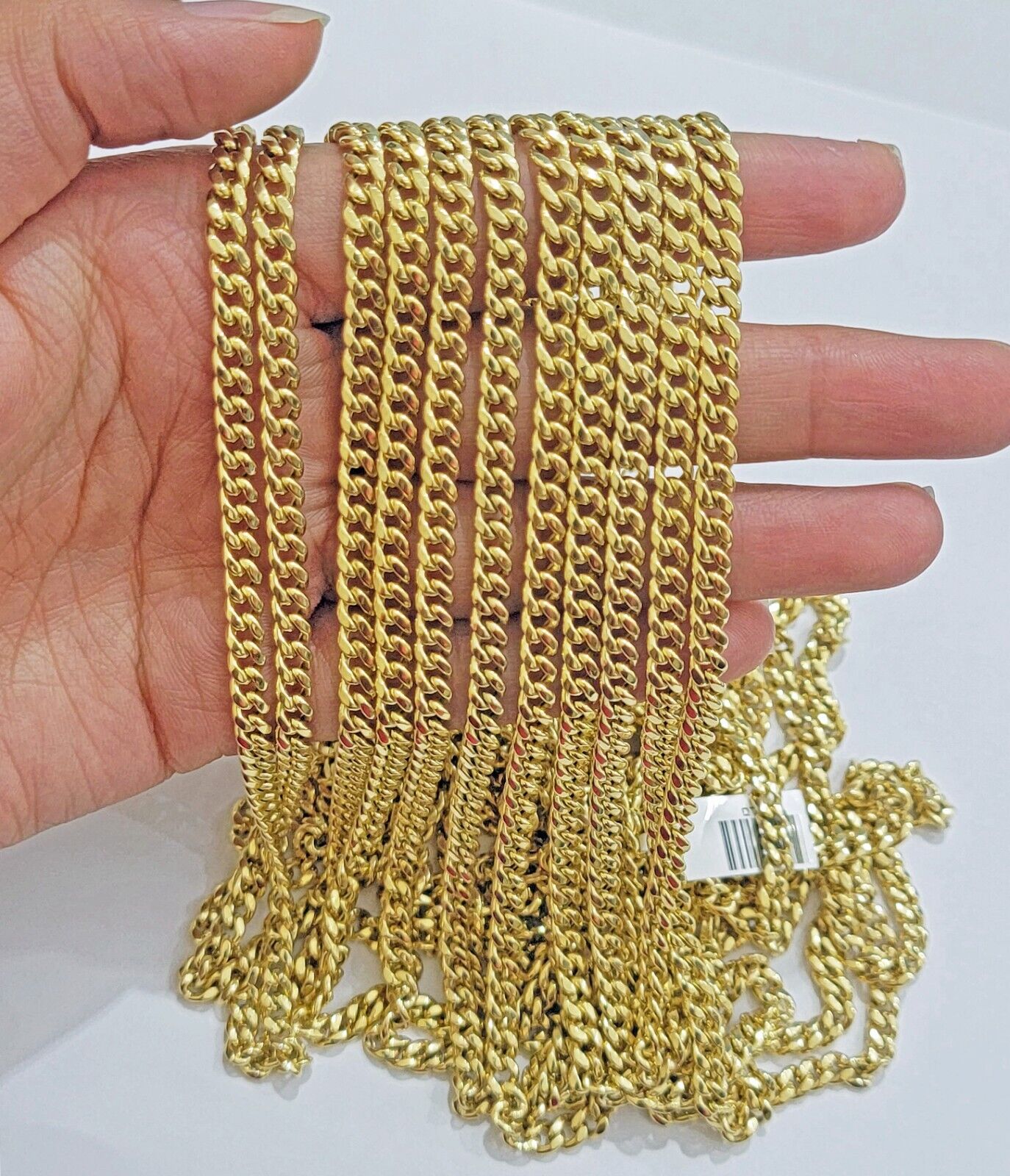 Real 10k Gold chain Necklace Miami Cuban Link 5mm 16"-28" 10kt Yellow Men Women
