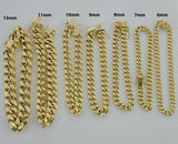 Real 10k Yellow Gold Bracelet 6mm-13mm Miami Cuban Link 9" Inch Mens 10kt ,Chain