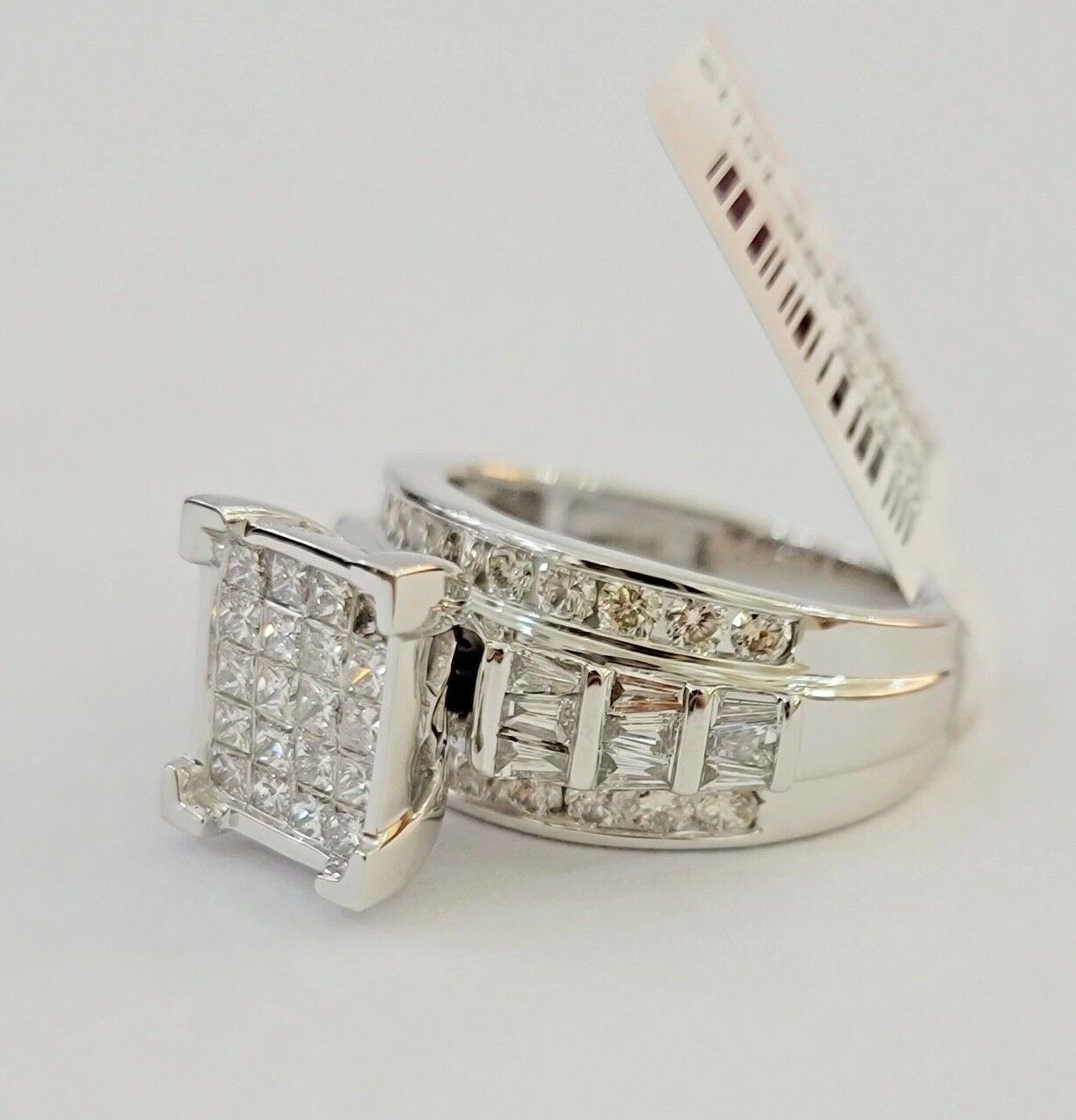 14k white Gold Natural Diamond Ladies Ring 1CT Diamond Real Women's Ring Band