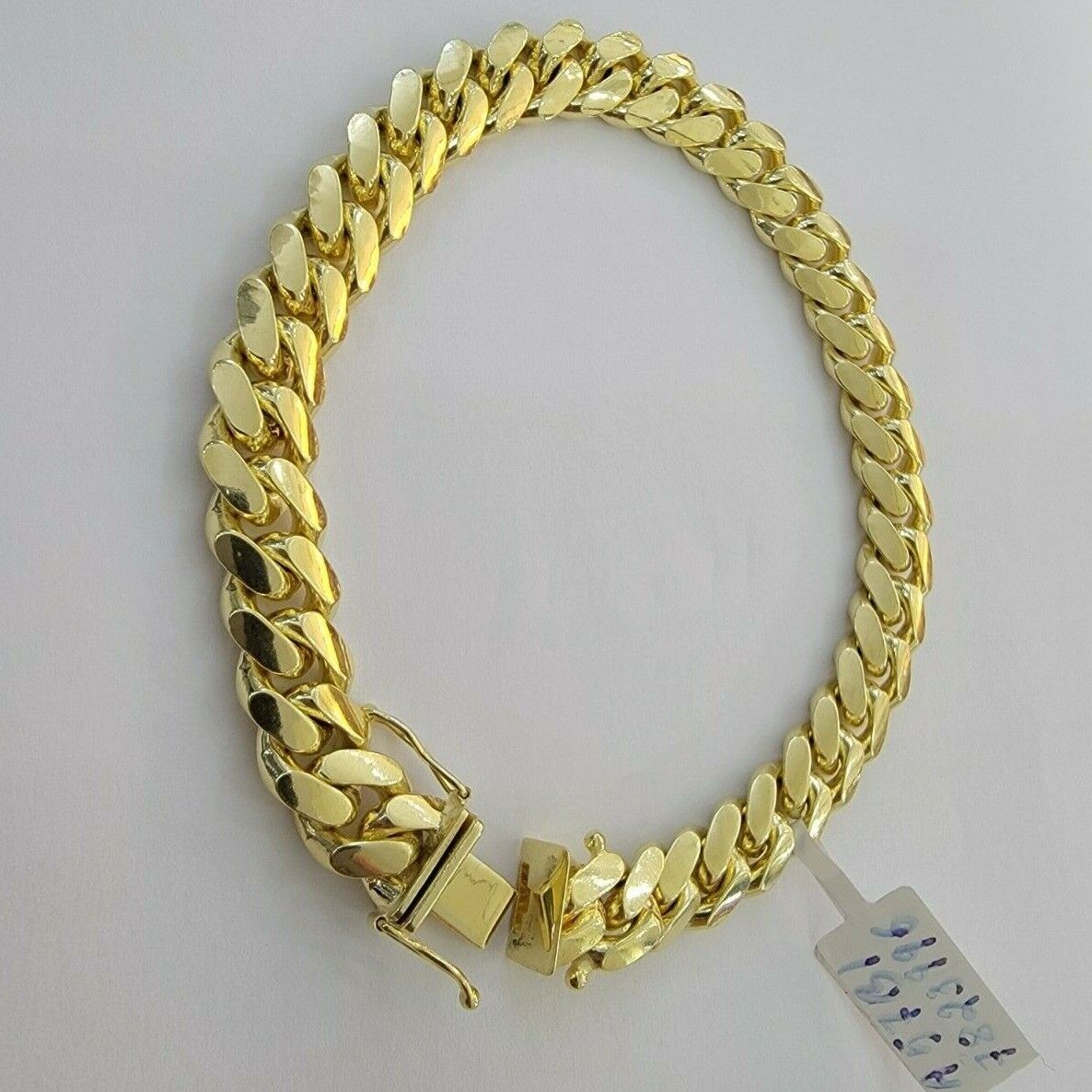 14k Bracelet Miami Cuban Link SOLID 14kt Yellow Gold 8.5 mm 7.5