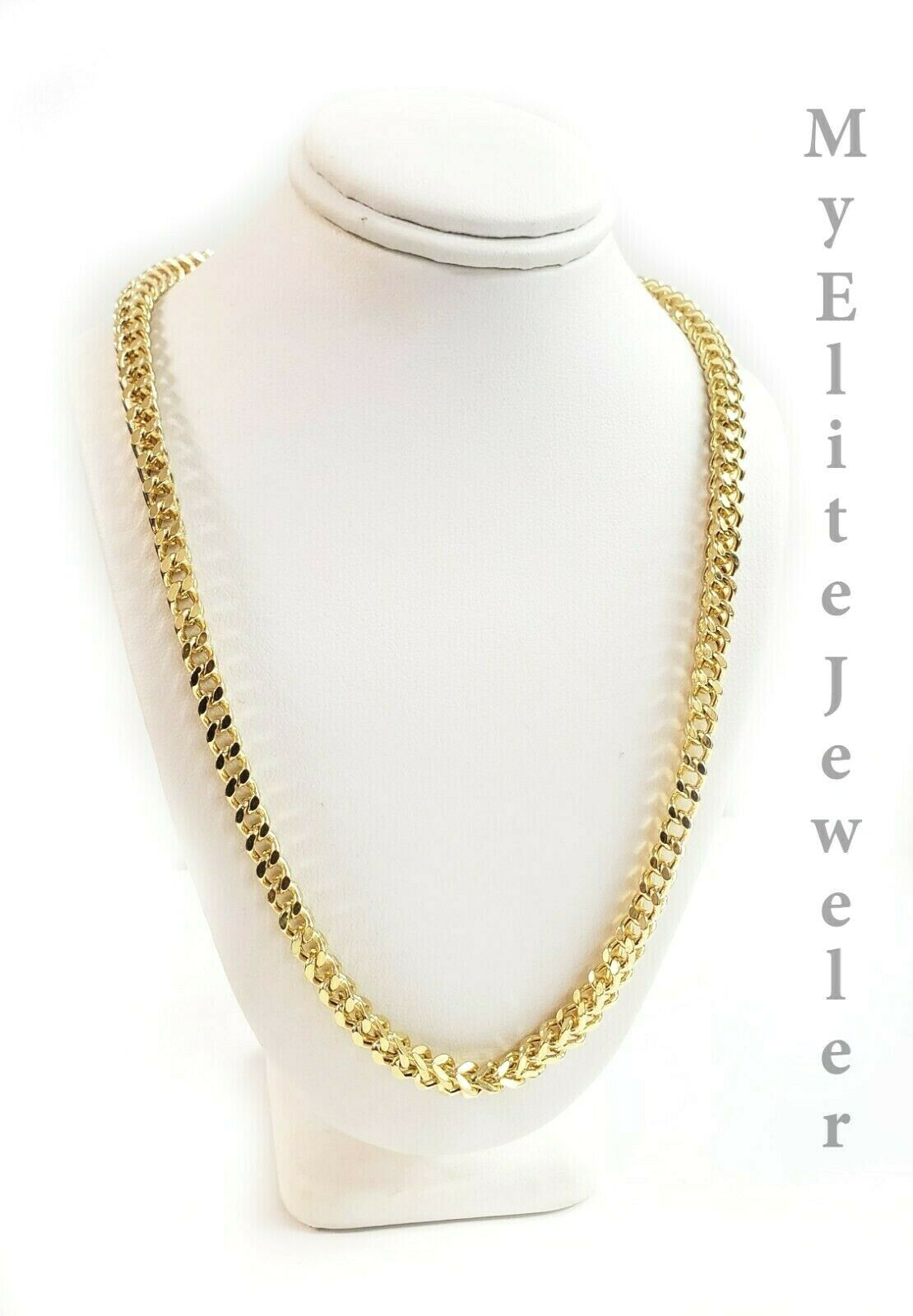 30" 5mm Gold Chain Necklace Franco 10k Yellow Gold Thick Strong REAL 10 KT Mens