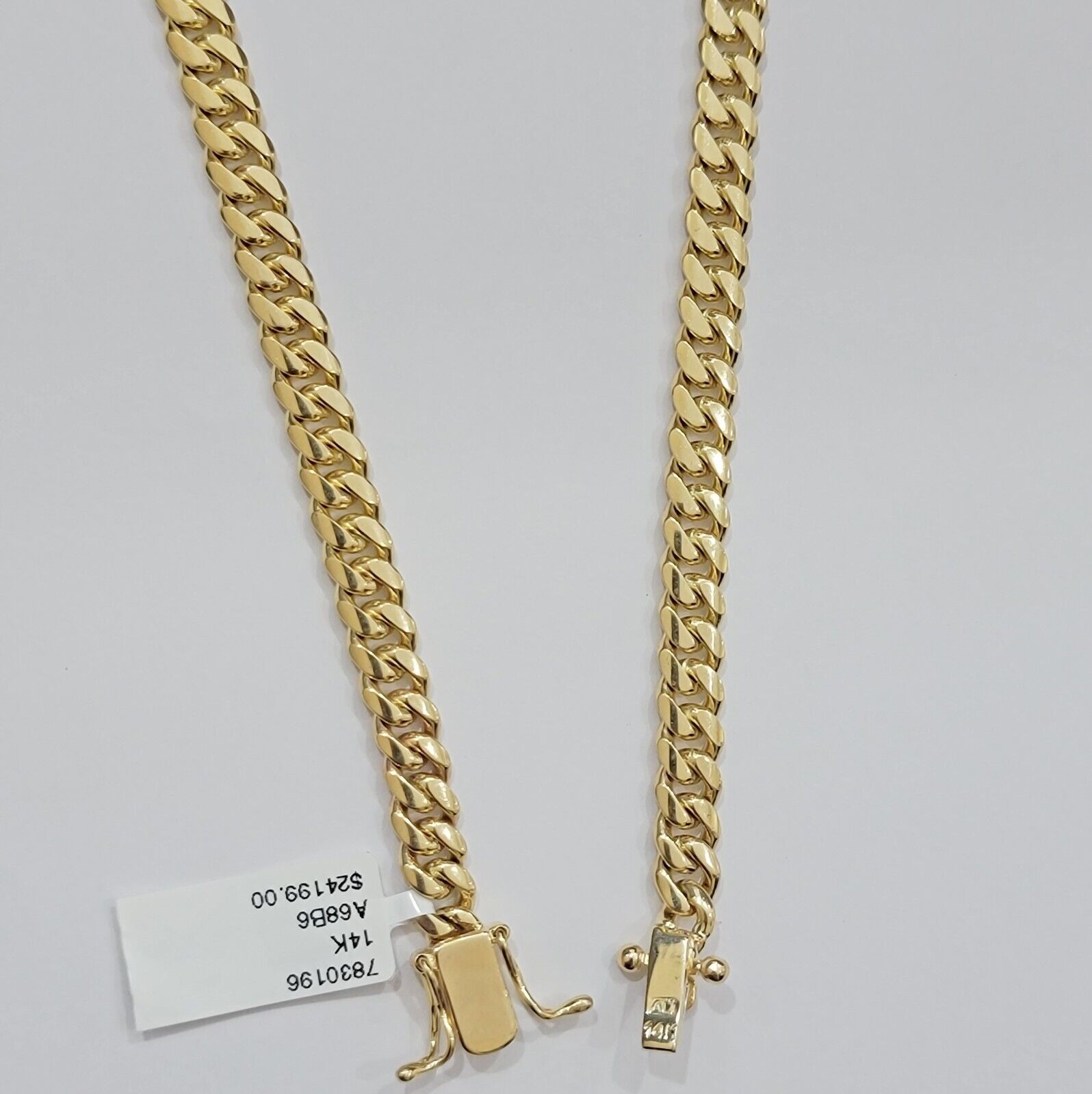 Real 14k Yellow Gold Miami Cuban Link Chain Necklace 6mm 20"- 30" 14kt SOLID