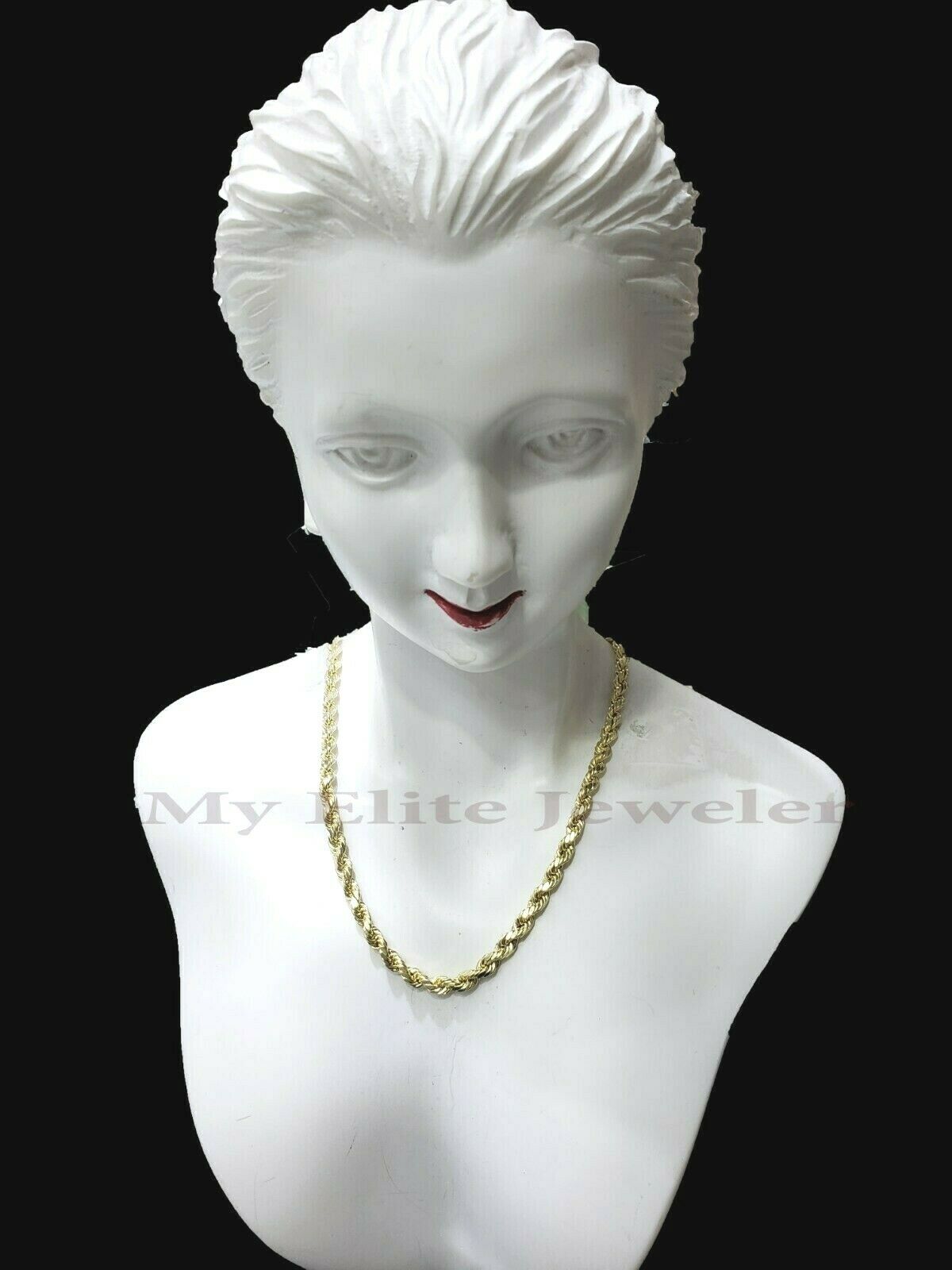 10k Yellow Gold Ladies Rope Necklace 18" Chain 3mm Women 100% REAL GOLD Bracelet