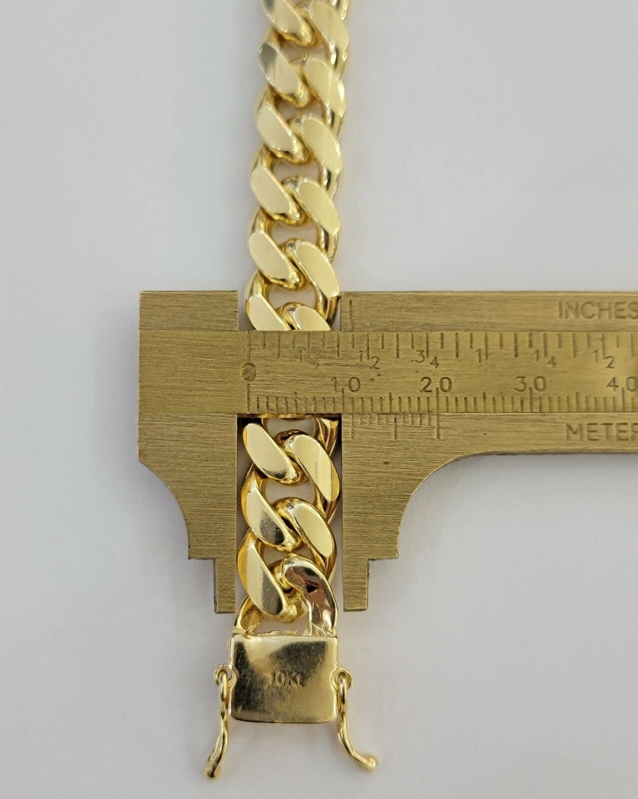 Real  10K Yellow Gold Miami Cuban Link Bracelet 11mm 