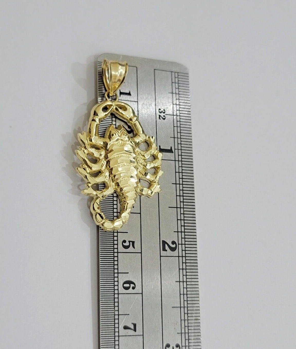 10k Scorpio Charm Pendant 1.8'' Real 10kt Yellow Gold For Chain & Necklace SALE