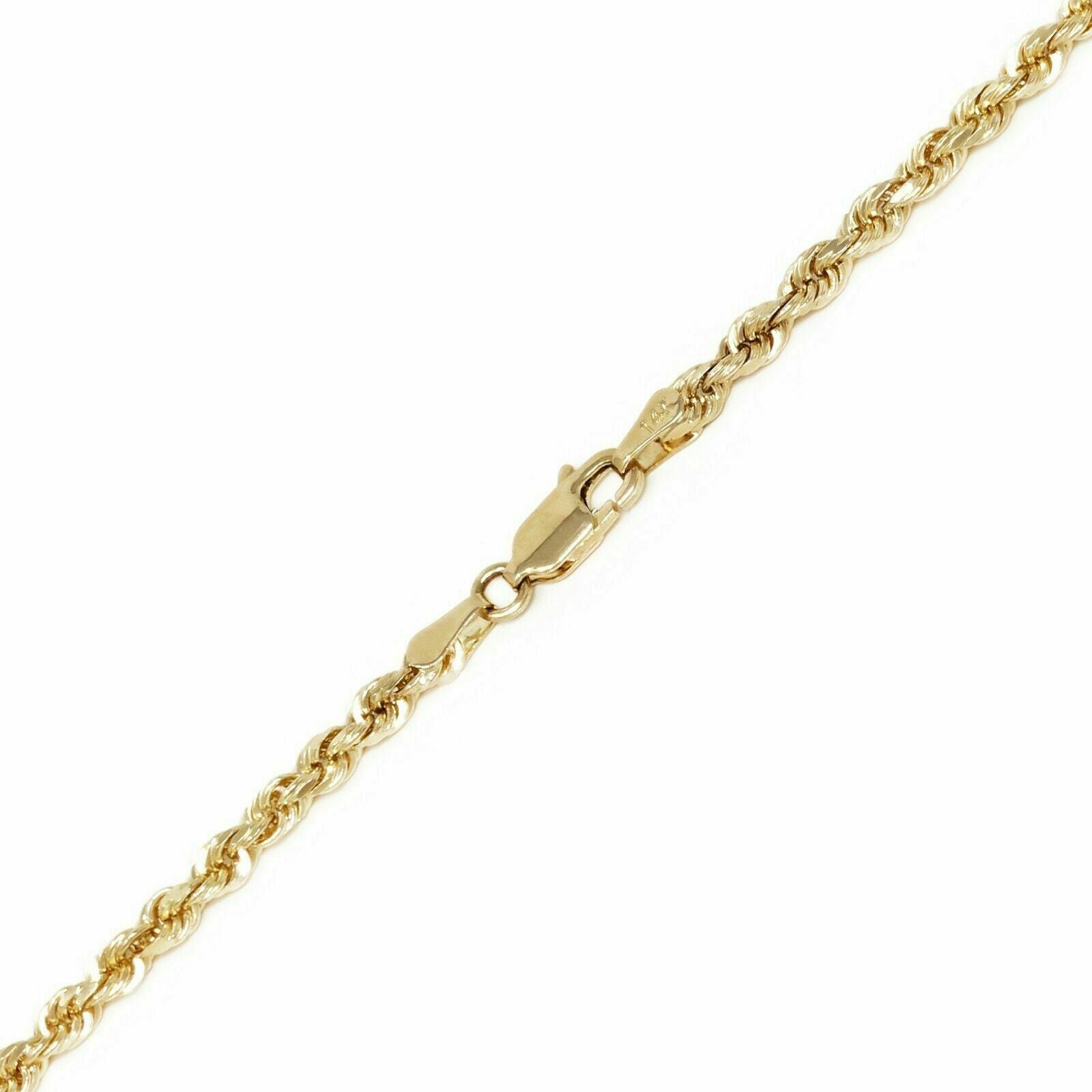 3mm SOLID 10k yellow Gold Rope Chain 16